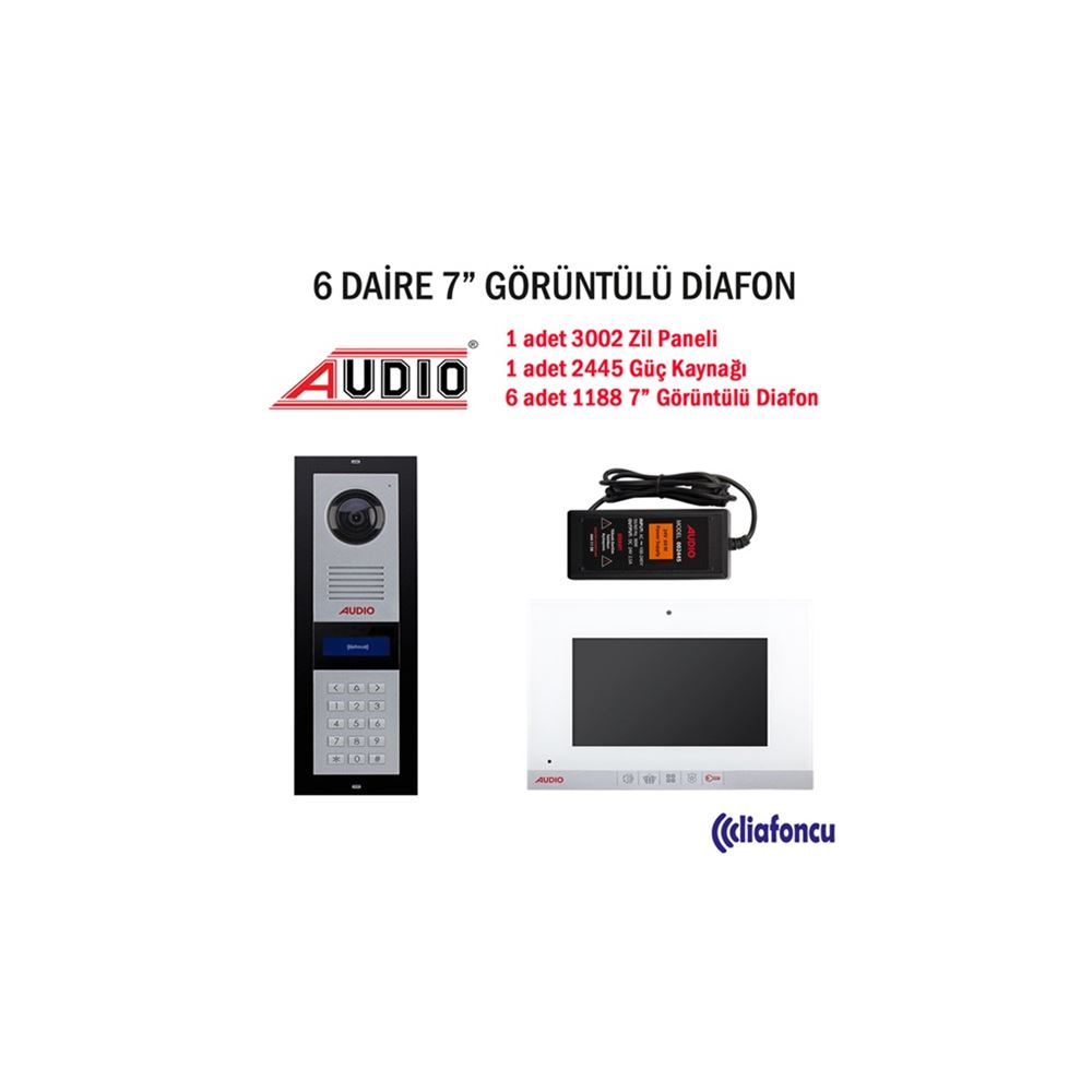 6 Daire Audio 7 inç Görüntülü Diafon Fiyatı