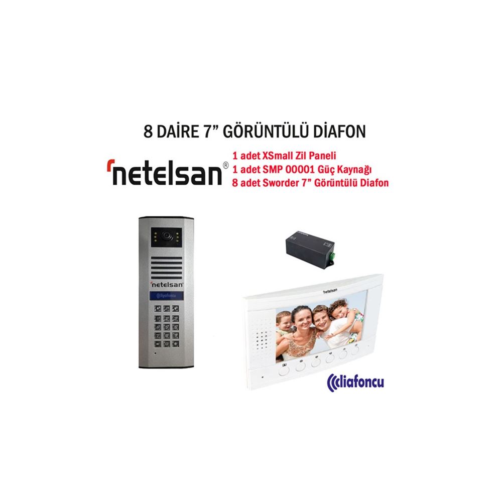 8 Daire Netelsan 7 inç Görüntülü Diafon Fiyatı