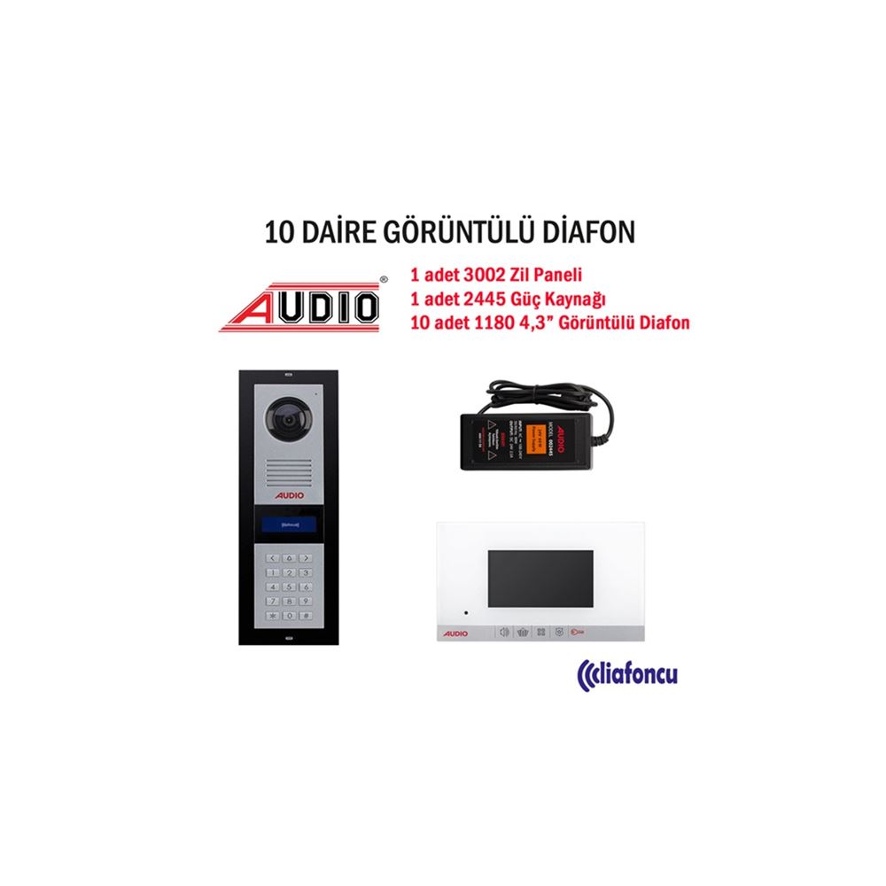 10 Daire Audio 4.3 inç Görüntülü Diafon Fiyatı