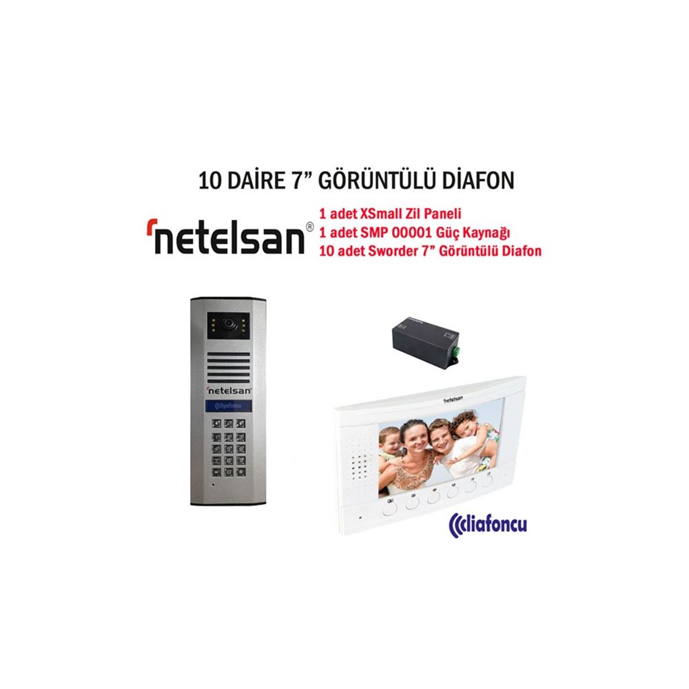 10 Daire Netelsan 7 inç Görüntülü Diafon Fiyatı