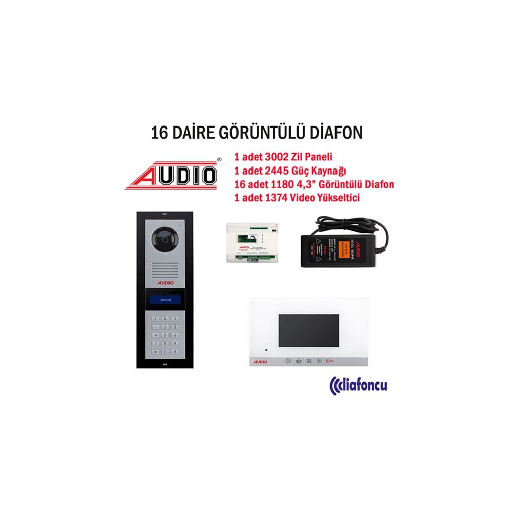 16 Daire Audio 4.3 inç Görüntülü Diafon Fiyatı