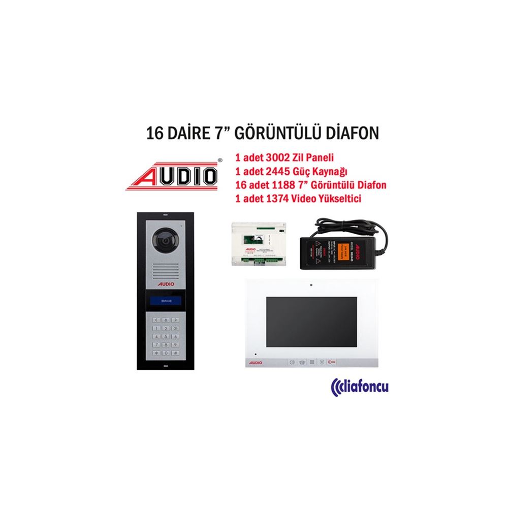 16 Daire Audio 7 inç Görüntülü Diafon Fiyatı